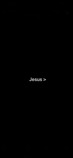 the word jesus is written in white on a black background