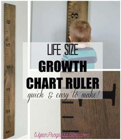 the growth chart is being used as a ruler to make growths for children's growth