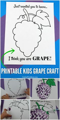 printable grape craft for kids to make