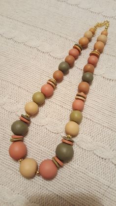 Wooden Bead Jewelry, Wood Beads Jewelry, Wooden Jewelery, Pebble Jewelry, Handcrafted Beaded Jewelry, Multi Strand Beaded Necklace, Green Pastel, African Necklace