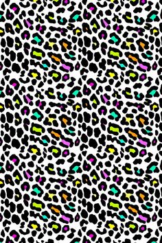 an animal print pattern with multicolored spots