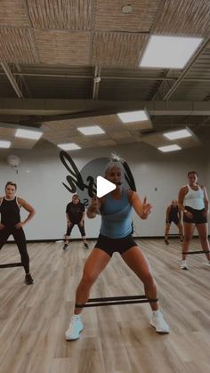 a group of people in a dance class