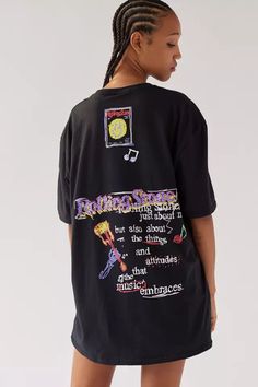 Rolling Stone Magazine, Rolling Stones Magazine, Graphic Tee Dress, Urban Dresses, Rolling Stone, Tee Dress, Black Fits, Rolling Stones, Oversized Fits