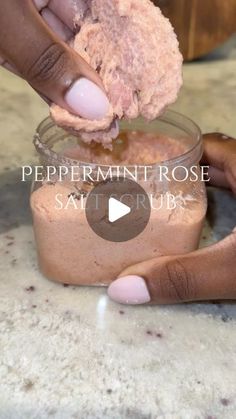 Rae Hunt Brown on Instagram: "DIY peppermint rose salt scrub 🌹🫧another week, another scrub 😉 

essential oils 🔗 in my st0rfnt 💕

#bodyscrub #diyscrub #diy #asmr #bathtime #saltscrub #selfcare #skincare #pink #pinkscrub #skincareroutine #asmr #asmrsounds @pandjtrading" Rose Scrub, Peppermint Rose, Rose Salt, Nail Salon Interior, Selfcare Skincare, Diy Body Butter, Pink Scrubs, Diy Scrub, Salt Scrub