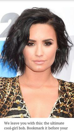 Demi Lovato Demi Lavoto Hairstyles Short, Demi Lovato Short Hair, Demi Lovato Hair, Bob Hair Color, Cool Hairstyles For Girls, Black Hair With Highlights, Natural Afro Hairstyles, Celeb Crush, Natural Curls Hairstyles