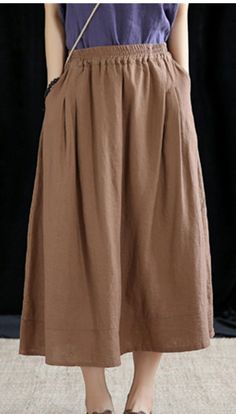 Casual Cotton Linen loose fitting Women's Skirts DZA200622 Baggy Knee-length Cotton Skirt, Baggy Cotton Knee-length Skirt, Bohemian Long Skirt In Solid Color, Summer Plain Relaxed Fit Skirt, Plain Summer Skirt, Baggy Knee-length Summer Skirt, Bohemian Solid Color Gathered Skirt, Bohemian Gathered Skirt Solid Color, Bohemian Non-stretch Solid Skirt