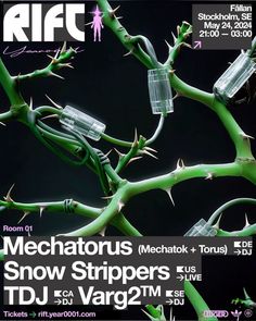 a magazine cover with an image of a tree branch and plastic containers on it's branches