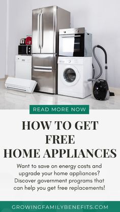 an appliance ad with the words how to get free appliances?