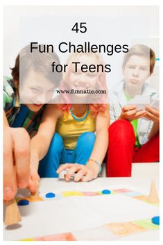 Trying to come up with a few fun challenges for teens activities that aren't technology driven? Are you looking for something other than #videogames to entertain your teens when there are snow days and no school, or on summer vacation? We have 45 tips and ideas for fun challenges for teens for you over at www.funattic.com — Feel free to use them to stop the boredom and keep them off the computer for a bit. #funchallengesforteens #teenentertainment Fun Challenges For Teens, Challenges For Teens, Fun Games For Teens, Sister Activities, Bday Games, Challenge For Teens, Youtube Inspiration