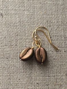 Earrings Coffee, Coffee Bean Earrings, Game Cafe, Coffee Lovers Gift, Mini Project, 3d Printing Projects, Coffee Capsules, Gold Filled Earrings, Music Film