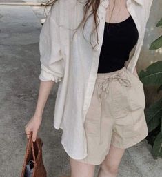 Korean Outfits For Summer, Korean Summer Outfits Street Styles, Korean Elegant Style, Korean Outfits Summer, Summer Korean Outfits, Korean Outfit Street Styles, Casual College Outfits