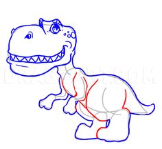 a drawing of a dinosaur with its mouth open