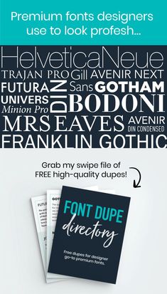 an advertisement for font and graphic design