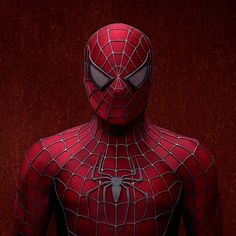 a man in a spider - man suit is standing with his hands on his hips