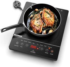 Karinear 1800W 110V Portable Electric Cooktop Portable Cooktop, Food Outdoor, Ceramic Cooktop, Electric Hob, Glass Cooktop, Electric Cooktop, Camping Glamping, Cooktops, Electric Stove