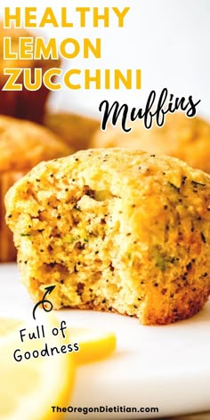 healthy lemon zucchini muffins full of goodness