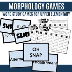 an image of word study games for upper elementary students