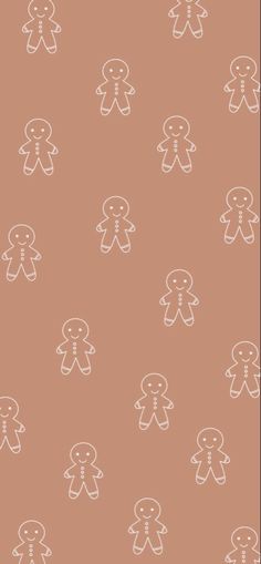 a brown background with white gingers on it