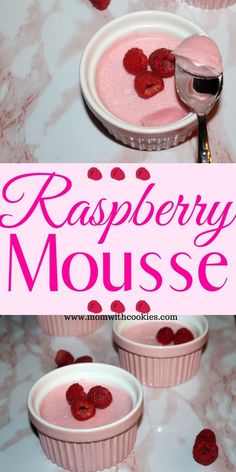 raspberry mousse is an easy dessert for valentine's day