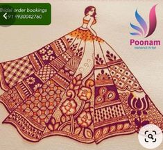 an image of a woman in a dress made out of paper with the words poonam on it