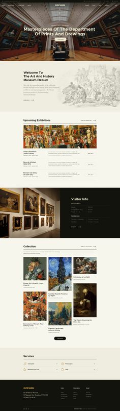 an image of a web page for art gallerys