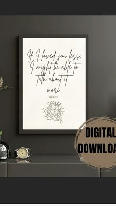 a black and white photo with the words digital printable on it