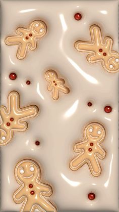 an image of gingerbread cookies with icing on them