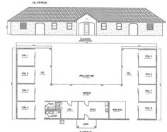 the floor plan for a two story house with an attached garage and living room, which is