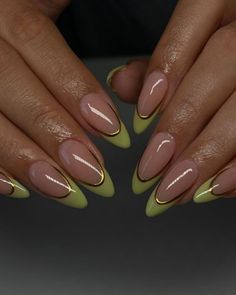 #nailart Fun Nude Nail Designs, Fall Gel Nails, Cute Nails For Fall, Minimal Nails, Seasonal Nails, Nails 2024, Yellow Nails, April 13