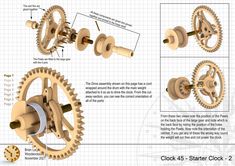 an image of gear wheels and gears on a white background, with instructions to make them look like they are working together