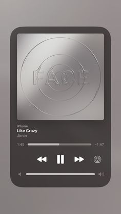 an audio player with the words like crazy on it