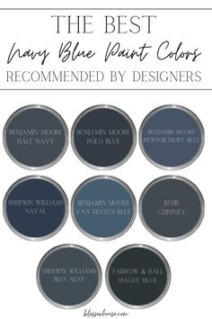 the best navy blue paint colors recommended by designers and tips for choosing one color to go with it