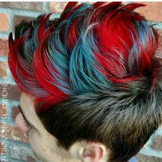 Hairstyle Dyed, Pravana Silver, Boys Colored Hair, Pravana Vivids, Teal Hair, Hot Hair Colors, Braid Hairstyle