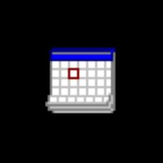 an image of a computer screen with a calendar on the bottom right corner and a red circle in the middle