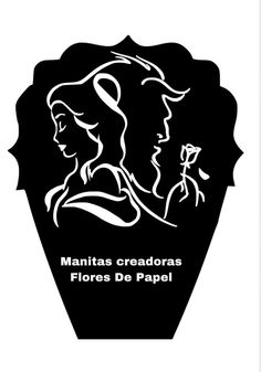 a black and white logo with the words mantass creadosas flores de papel