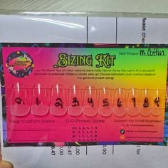 Nail Sizing Kit includes: - Nails sizes 0-9 - Shape of your choice Please Note: I ALWAYS suggest purchasing a sizing kit from my shop prior to your first order with me. Keep in mind every shop is different, and that can include sizing as well.  You cannot be guaranteed the same fit or length of a shape/size nail as another shop. So if you want to be 100% sure you get the perfect fit, please order a kit first!  -A Touch of Magic Nails✨ Nail Sizing Kit, Magic Nails, Beauty Make-up, How To Measure Yourself, Star Nails, Shape Of You, Nails At Home, Acrylic Press On Nails, Nail Sizes