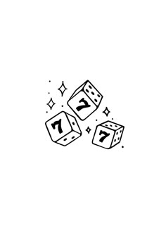 three dices are falling down on the ground