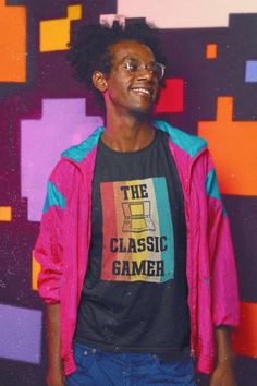 The Classic Gamer T-Shirt mit Retro Design Gamer T Shirt, Retro T Shirt, Classic Games, Retro Design, Design