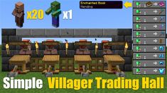 the simple villager trading hall in minecraft