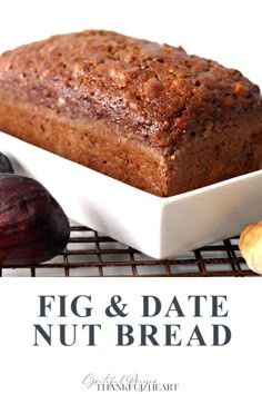 fig and date nut bread on a cooling rack