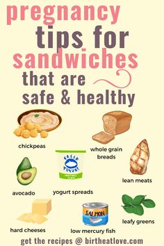 a poster with the words, tips for sandwiches that are safe and healthy