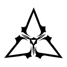 a triangle with two hands on it, and the word's logo in black