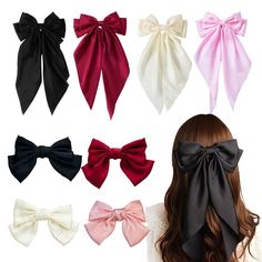 PRICES MAY VARY. Soft Fabric Material: Our bow clips are made of high quality Fabric, Which is not easy to fade and has a delicate appearance. The bowknot clips is the best present for your hair decoration. Cute Bow Clips Set: We have small and large style of our bow clips, which is 4pcs short and 4 pcs long. you can match your outfit according to the different size. Suitable Occasions: These hair bow clips long are suitable for various occasions, such as ceremonies, daily wearing, parties, scho Hair Tie Bows, Bow Hair Tie, Bday Wishes, Hair Bow Clips, Hair Bows For Girls, Unique Bows, Coquette Bows, Bows For Girls