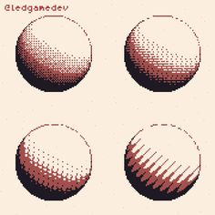 four different types of balls are shown in pixel art style, each with an individual's own image