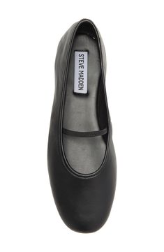 Made from buttery-soft leather that molds to your feet with wear, these always-trending ballet flats feature a slender elastic strap for a secure fit. Leather upper/synthetic lining/rubber sole Imported Steve Madden Flats, Black Ballet, Black Leather Flats, Black Ballet Flats, Womens Ballet Flats, Leather Ballet Flats, Ballet Flat, Leather Flats, Black Flats