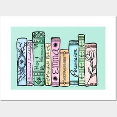 an illustration of books on a shelf with the words, love is all you need to read