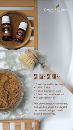 Diy Sugar Scrub, Cinnamon Bark Essential Oil, Bath Salts Diy, Sugar Scrub Recipe, Diy Essentials, Sugar Scrub Diy, Cinnamon Bark