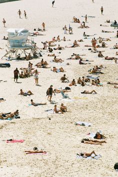 Beach goers laying on the sands of bondi beach, Sydney australia Bondi Beach, Jolie Photo, Beach Aesthetic, 로고 디자인, Beach Vibe, Fine Art Photography, Rio De Janeiro