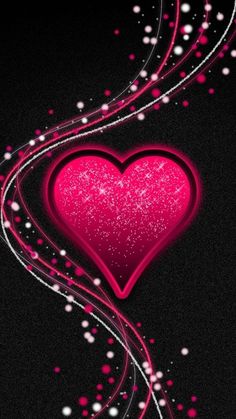 a pink heart with sparkles on it and the words oh come let us adore him