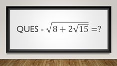 a whiteboard with the word ques - 8 + 2 / 15 =? written on it